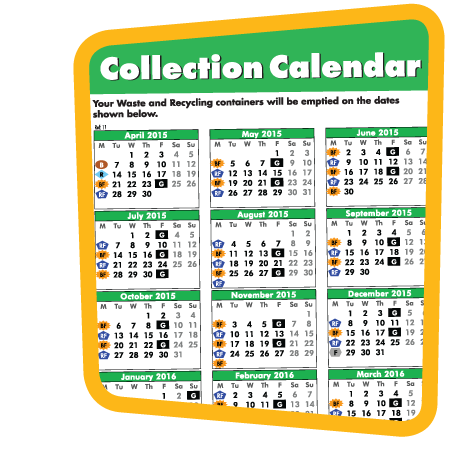 calendar collection recycle lothian service east